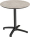 X Cross Terrastafel Zwart Frame + Moonstone HPL 70 cm - Essentials 110031370 - Horeca & Professioneel