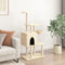 vidaXL - Kattenmeubel - met - sisal - krabpalen - 131 - cm - crèmekleurig