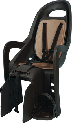 Polisport Groovy CFS - Kinderzitje Achterzitje - Verstelbare voetsteunen en veiligheidsgesp - Donkerbruin/Bruin