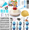 Taartversieringsset 325 stuks draaitafeltaartplaat taartdecoratie gebakhoes gebakstool met 54 buismondstukken voor verjaardagen feest Ontwerp Kleurrijke Papieren Taarttopper HELLO KITTY-Thema