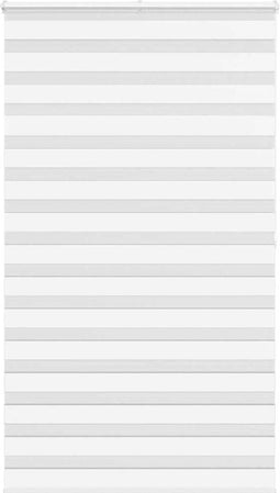 vidaXL - Zebra - rolgordijn - 135x200 - cm - stofbreedte - 130,9cm - polyester - wit