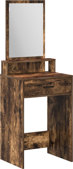 vidaXL - Kaptafel - met - Laden - - - Gerookt - Eiken, - 50x41x140 - cm