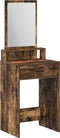 vidaXL - Kaptafel - met - Laden - - - Gerookt - Eiken, - 50x41x140 - cm