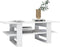 vidaXL - Salontafel - 110x55x42 - cm - bewerkt - hout - hoogglans - wit