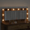 vidaXL - Make-up - Spiegel - met - LED - Licht - in - Oud - Hout - 100x45x18 - cm