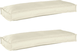 vidaXL - Ligbedkussens - voor - Bank - - - 2 - stuks - - - Crème - - - 100x40x8 - cm - - - Oxford - Stof