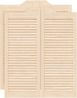 vidaXL - Draaideuren - louvredesign - 2 - paar - 100x80 - cm - massief - grenenhout