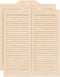 vidaXL - Draaideuren - louvredesign - 2 - paar - 100x80 - cm - massief - grenenhout