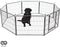 Infinity Goods Hondenren - Puppyren - 8 Panelen - 60 x 80 CM - 480 CM Omtrek - Opvouwbaar - Met Deur