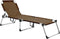 vidaXL - Ligbed - extra - hoog - inklapbaar - senior - aluminium - bruin
