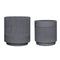 Hübsch Ripple Pots - Dark Grey
