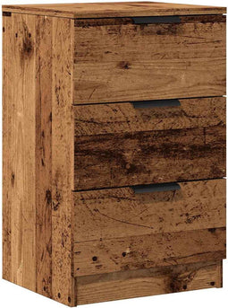 vidaXL - Nachtkastje - 40x36x65 - cm - bewerkt - hout - oud - houtkleurig