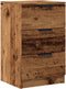 vidaXL - Nachtkastje - 40x36x65 - cm - bewerkt - hout - oud - houtkleurig