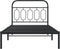 vidaXL - Bedframe - met - hoofdbord - metaal - zwart - 100x200 - cm