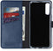 Selencia Galaxy A50 / A30s - Echt Lederen Bookcase - Ruimte voor 3 pasjes - Blauw