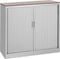 Roldeurkast 105x120x43cm bladkleur Beuken framekleur Zwart (RAL9005)