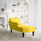 vidaXL - Chaise - longue - met - kussen - en - rechterarmleuning - fluweel - geel