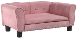 vidaXL - Hondenmand - 70x45x30 - cm - fluweel - roze