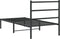 vidaXL - Bedframe - met - hoofdbord - metaal - zwart - 90x200 - cm