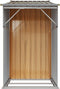 vidaXL - Tuinschuur - 277x93x179 - cm - gegalvaniseerd - staal - bruin