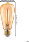 EGLO LED Lamp - E27 - Ø 6,4 cm - ST64 - Amber - 1700K - Dimbaar