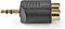 Nedis CABW22940AT - Adapter - 3.5mm naar 2x RCA - Grijs