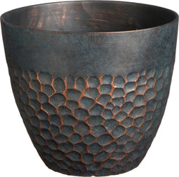 Mica Decorations Bravo Bloempot voor Buiten - H26 x Ø30,5 cm - Groen gehamerd