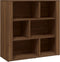 vidaXL - Dressoir - 80x30x80 - cm - bewerkt - hout - bruin - eikenkleur