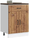 vidaXL - Keuken - onderkast - Lucca - bewerkt - hout - oud - houtkleurig