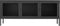 House Nordic Brisbane TV Meubel - Zwart Staal - 3 Glazen Deurtjes - 130x55x40 cm