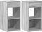 vidaXL - Nachtkastjes - 2 - st - met - lade - 35x34x66,5cm - grijs - sonoma - eikenkleur
