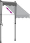 vidaXL - Luifel - uittrekbaar - 100x150 - cm - stof - en - staal - antracietkleurig