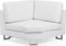 STOCKHOLM - Hoekbank - Wit - Rechterzijde - 290 cm - Leer