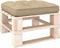vidaXL Bankkussen pallet 70x70x10 cm beige