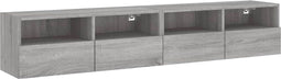 vidaXL - Tv-wandmeubels - 2 - st - 80x30x30 - cm - bewerkt - hout - grijs - sonoma - eiken