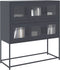 vidaXL - Dressoir - 100,5x39x107 - cm - koudgewalst - staal - antracietkleurig