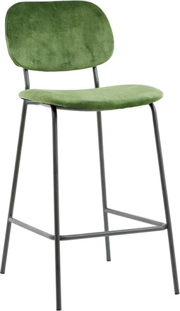 Light&living Barkruk 55x45x92 cm EMMA velvet olijf groen-donker grijs