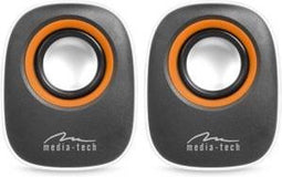 Mediatech MT3137W - Stereo Luidsprekers 2.0 - RMS 6W - 107mm hoog
