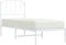 vidaXL - Bedframe - met - hoofdbord - zonder - matras - metaal - wit - 75x190 - cm