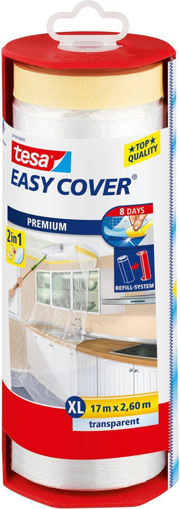 tesa Easy Cover Afdekfolie - Inclusief afplakband - 2,6 x 17 m
