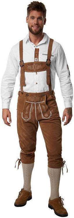 Dressforfun Lederhose Steigerwald S - Kniehoge lederhose - Verfijnde stiksels