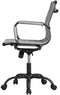 Feel Furniture - Luxe Bureaustoel - Lage Rugleuning - Lichtgrijs met Mat Zwart Frame