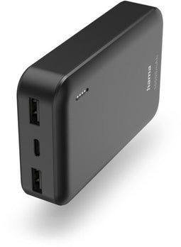 Hama Pocket 10 - Powerbank 10000mAh - 2x USB-A uitgangen - Antraciet