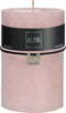 J-Line cilinderkaars - poederroze - 120U - XL- 6 stuks