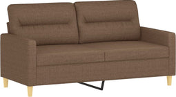 vidaXL - Tweezitsbank - 140 - cm - stof - bruin