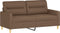 vidaXL - Tweezitsbank - 140 - cm - stof - bruin