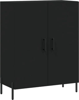 vidaXL - Dressoir - 69,5x34x90 - cm - bewerkt - hout - zwart
