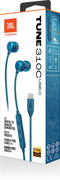 JBL Tune 310C - Bedrade oordopjes - JBL Pure Bass - Blauw