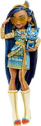 Monster High - Cleo De Nile - Modepop met piramide-tas - Blauwe jurk