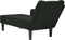 vidaXL - Chaise - longue - met - rechterarmleuning - fluweel - zwart